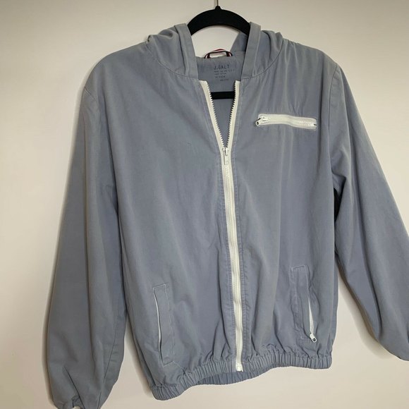 J. Galt One Size Zip Up Hood Jacket Blue for Her - Picture 3 of 9